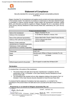 Statement of Compliance - Cyber Security Rules - Gainsborough Forte.pdf